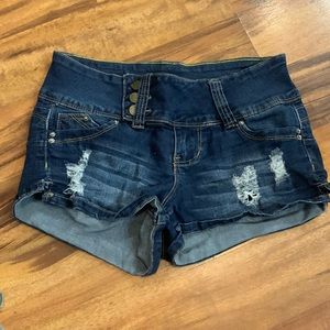 YMI high waisted denim jean shirt